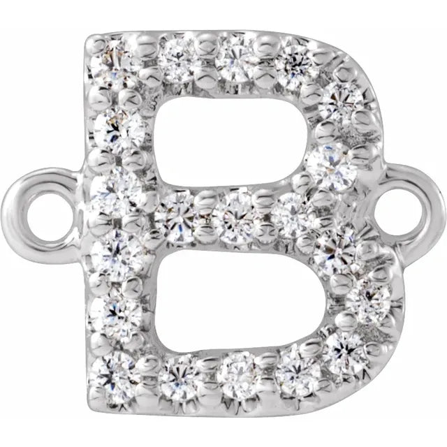14KT Gold Filled Diamond Initial Bracelet 7"