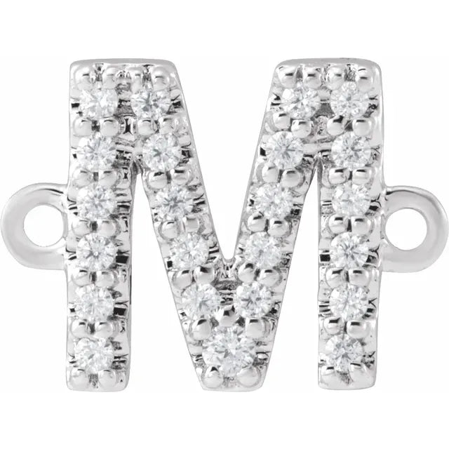 14KT Gold Filled Diamond Initial Bracelet 7"