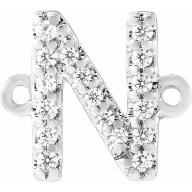 14KT Gold Filled Diamond Initial Bracelet 7"