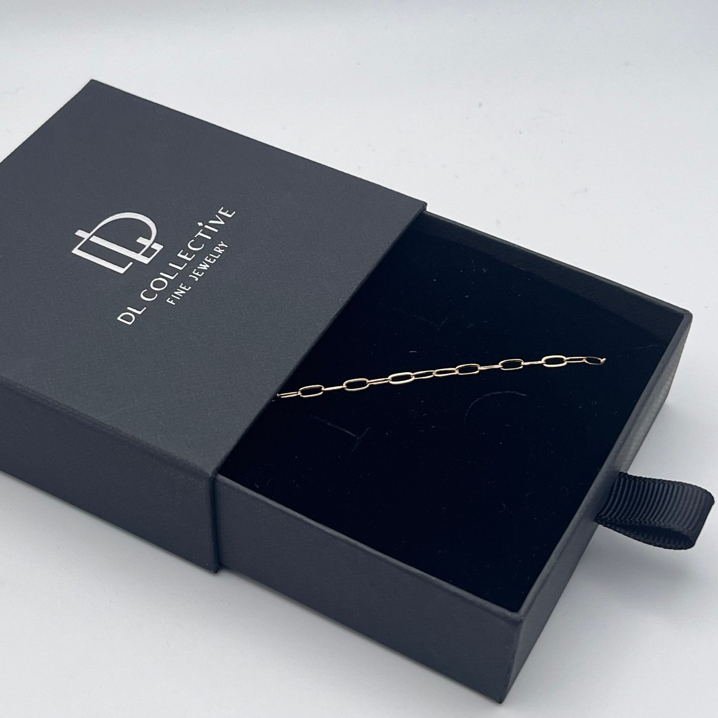 14KT Perfect Paperclip Chain 7" Bracelet