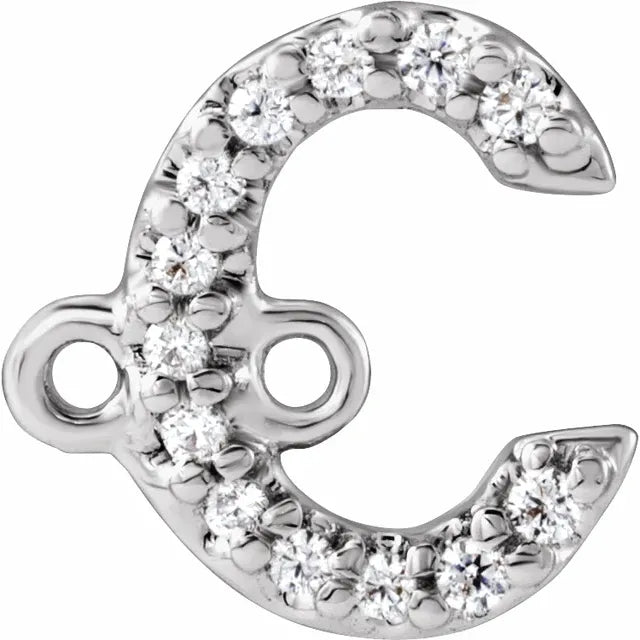 14KT Gold Filled Diamond Initial Bracelet 7"