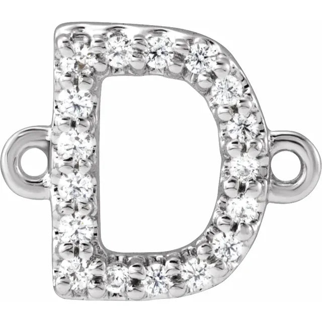 14KT Gold Filled Diamond Initial Bracelet 7"