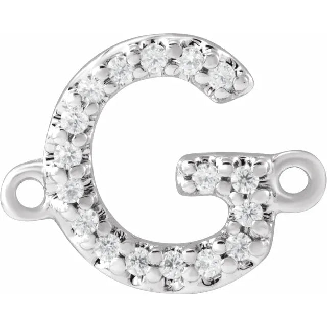 14KT Gold Filled Diamond Initial Bracelet 7"