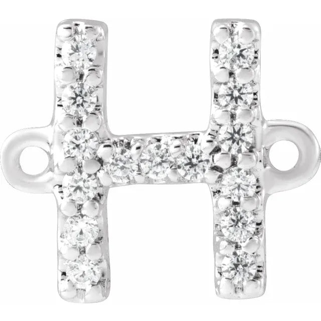 14KT Gold Filled Diamond Initial Bracelet 7"
