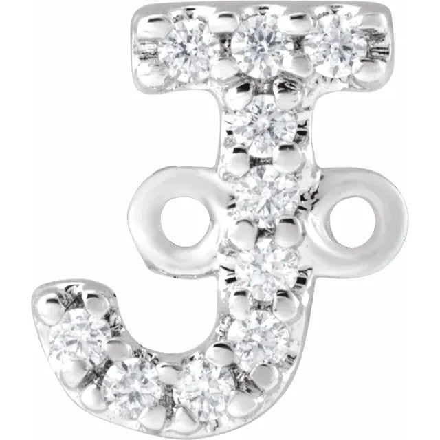 14KT Gold Filled Diamond Initial Bracelet 7"