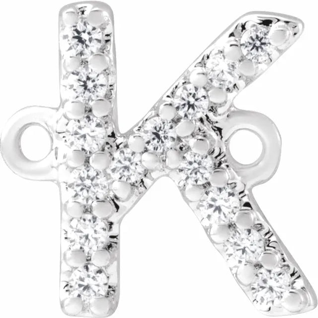 14KT Gold Filled Diamond Initial Bracelet 7"
