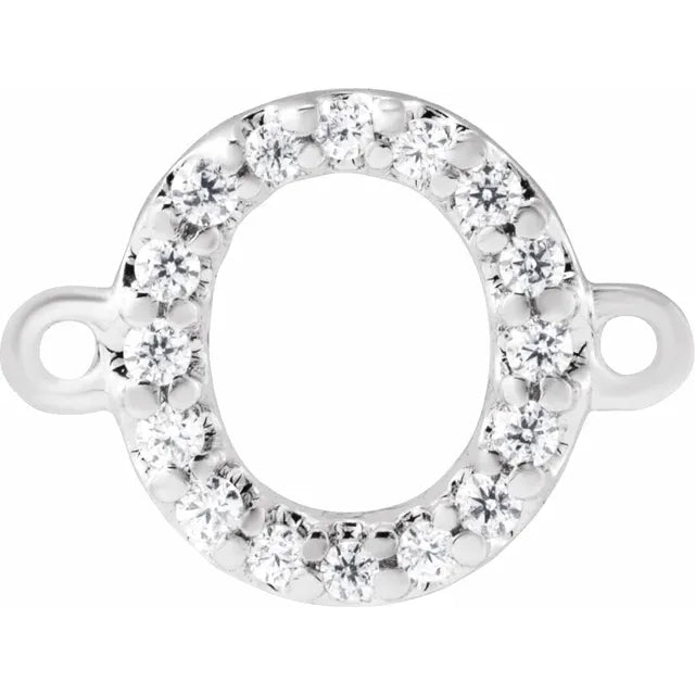 14KT Gold Filled Diamond Initial Bracelet 7"