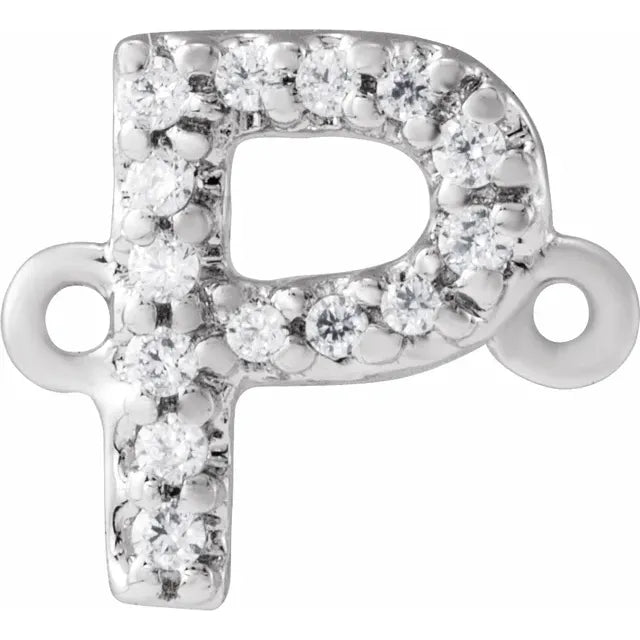 14KT Gold Filled Diamond Initial Bracelet 7"