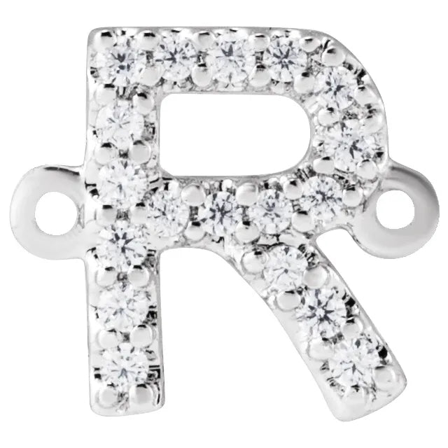 14KT Gold Filled Diamond Initial Bracelet 7"