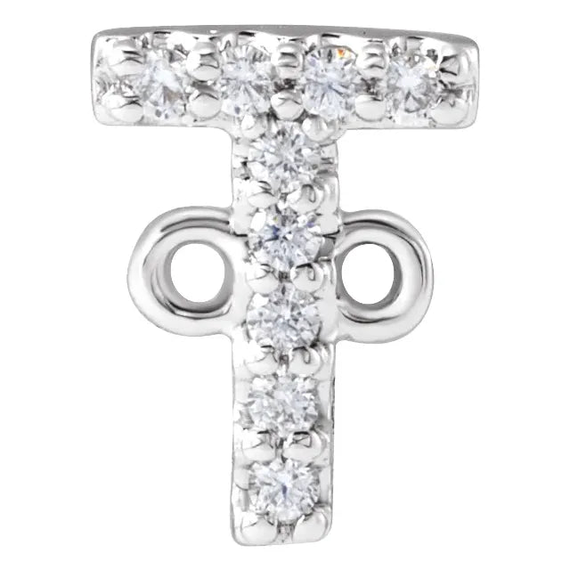 14KT Gold Filled Diamond Initial Bracelet 7"
