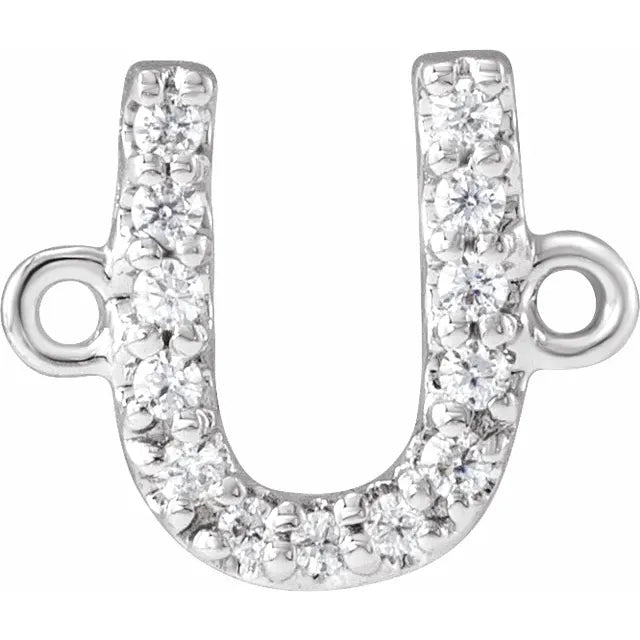 14KT Gold Filled Diamond Initial Bracelet 7"