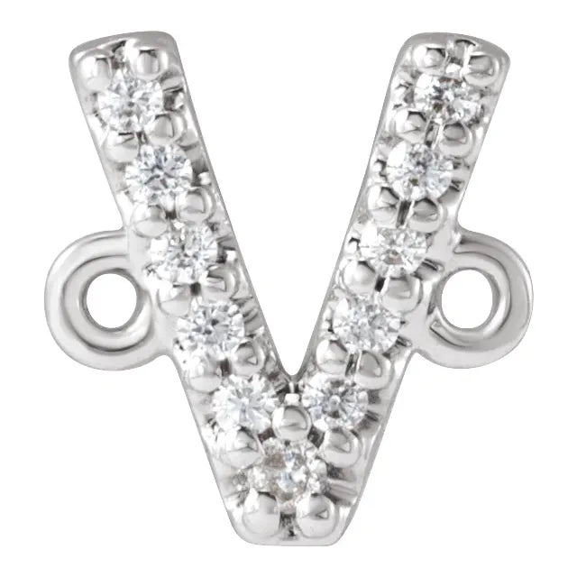 14KT Gold Filled Diamond Initial Bracelet 7"