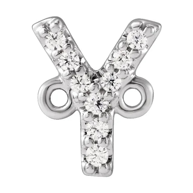 14KT Gold Filled Diamond Initial Bracelet 7"