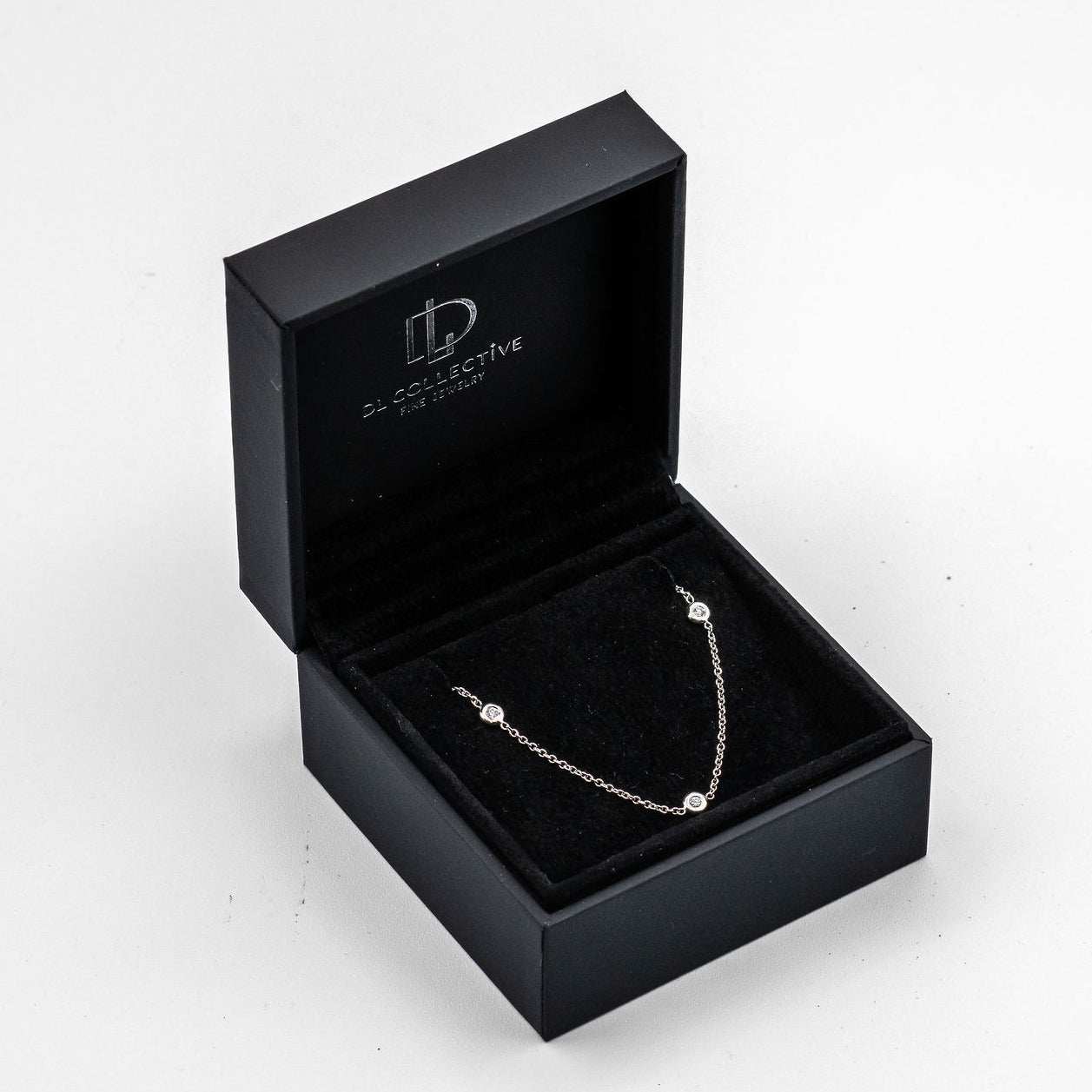 Diamond Bezel Multi Station Necklace